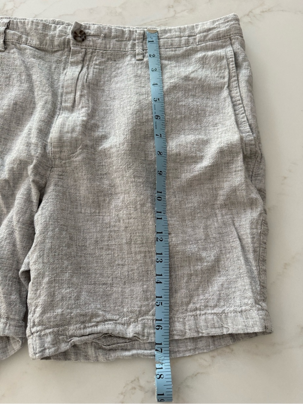 Goodfellow & Co Light Gray Linen Blend Men’s Shorts Size 40, 7” Inseam - Picture 7 of 7